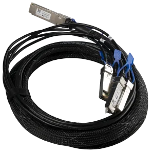 MikroTik XQ+BC0003-XS+ QSFP28 to 4x SFP28 break-out cable, 3 metres