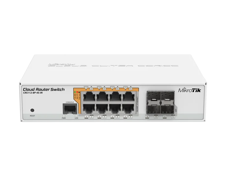MikroTik CRS112-8P-4S-IN PoE Switch